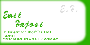 emil hajosi business card